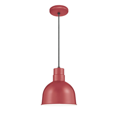 Millennium Lighting Rosemont 10" RLM/ Cord Hung Deep Bowl Shade (Available in Bronze, Galvanized, Black, Red, Green and White Finishes)