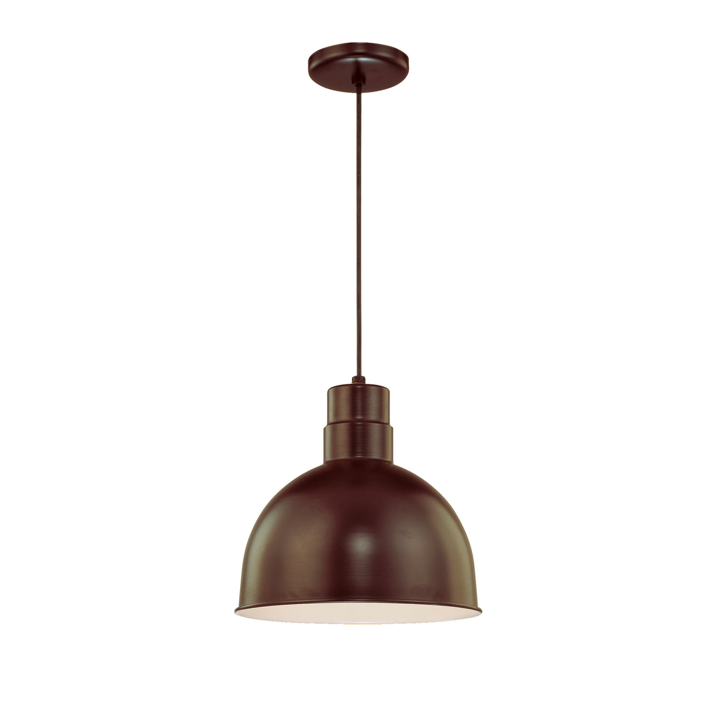 Millennium Lighting 12" RLM/ Cord Hung Deep Bowl Shade (Available in Bronze, Galvanized, Black, Red, and Green Finishes)