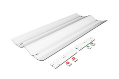 2 x 4 Foot Retrofit Kit White or Mirrored Reflector for Troffer Body 4500-5625 Lumen 2 or 3 18W LED 4000K Lamps Included