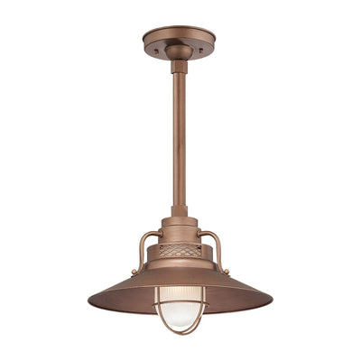 Millennium Lighting 14" RLM/ Stem Hung Railroad Shade - Copper (Shown with canopy kit and 12" stem)