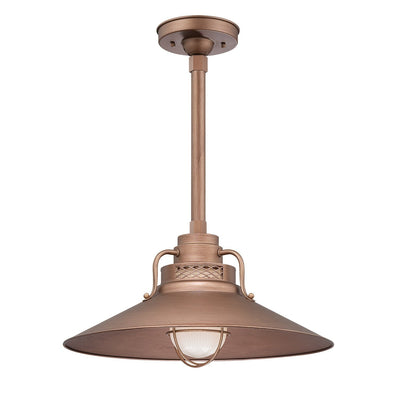 Millennium Lighting 18" RLM/ Stem Hung Railroad Shade - Copper (Shown with canopy kit and 12" stem)