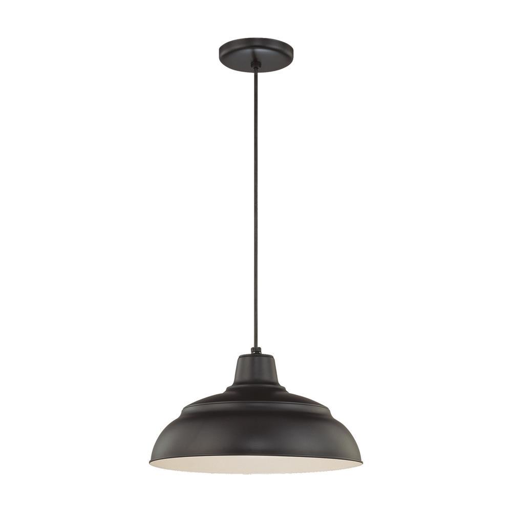 Millennium Lighting 14" Warehouse Cord Hung Pendant Satin Black Finish