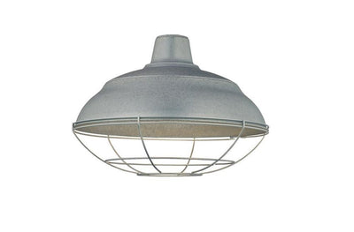 Millennium Lighting 17" Warehouse Shade Galvanized Finish (w/ Wire Guard)