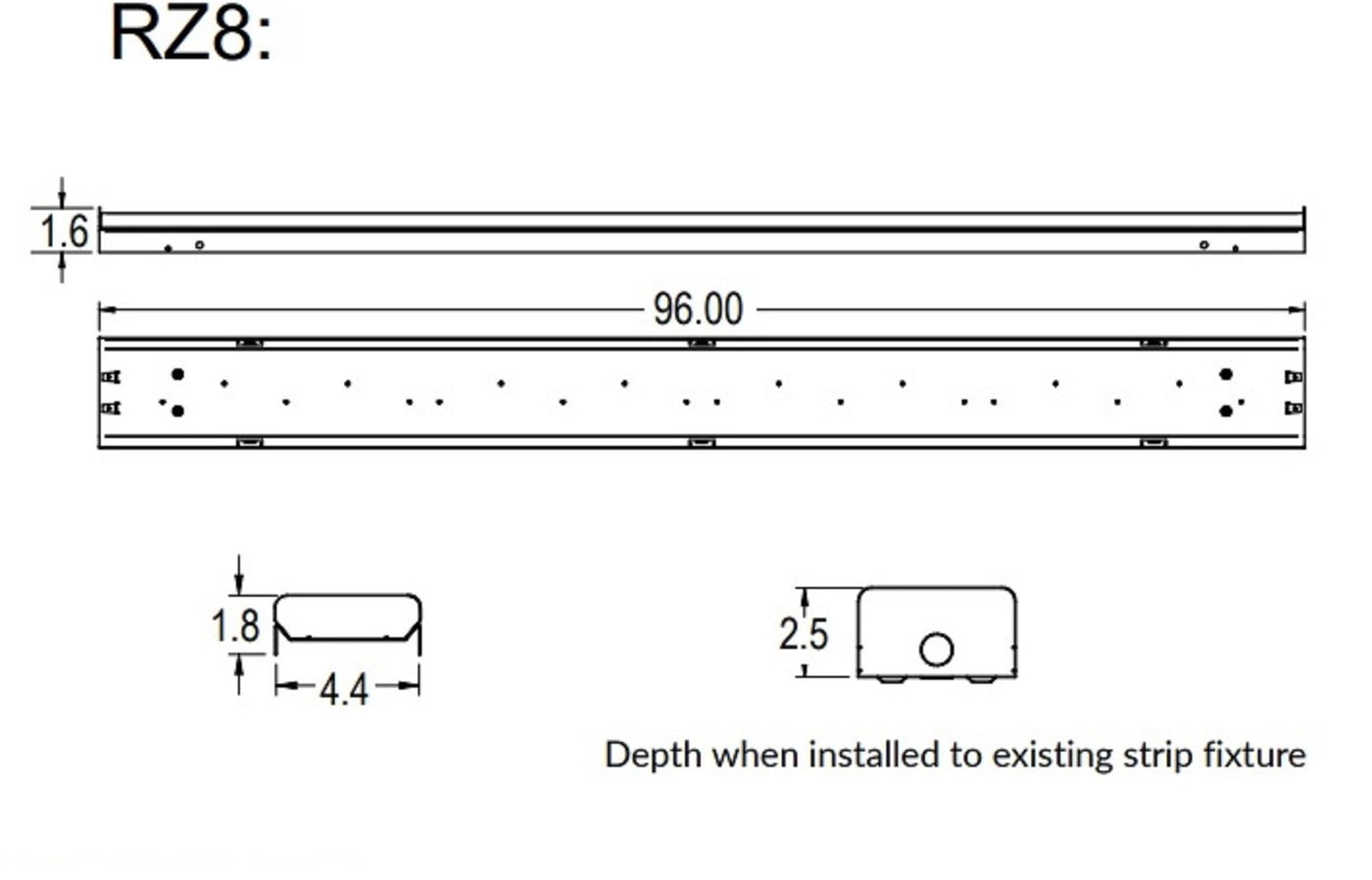 RZ8 dimensions