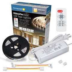 RibbonFlex Home CCT Tunable White LED Tape Light Kit with Remote, 16 ft. (5m), 2700k-5000K, 120V