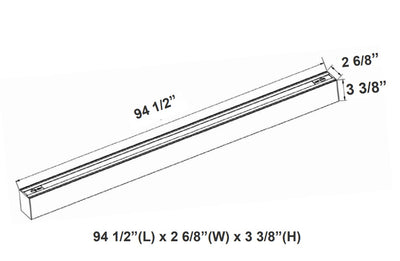 8 Foot SCX Series LED Linear Fixture, 80W, 120-277V, CCT Selectable