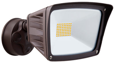 1 Head LED Dimmable Security Light, 40 watt, Bronze or White Finish, 3000K or 5000K CCT