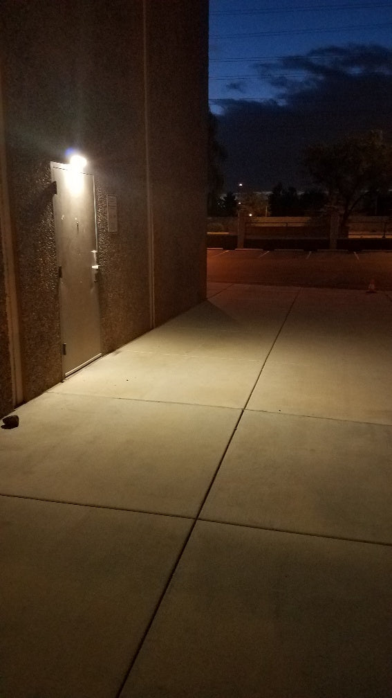 Off-Grid LED Solar Wall Pack Light, Compares to 50W and 100W HID, 4000K