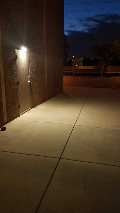 Off-Grid LED Solar Wall Pack Light, Compares to 50W and 100W HID, 4000K