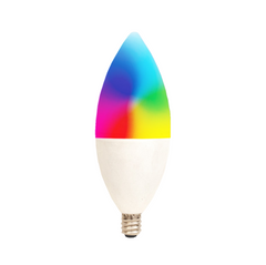 Smart App Compatible RGBW E12 Lamp, 325 Lumens, 4.5W, 120 Volts