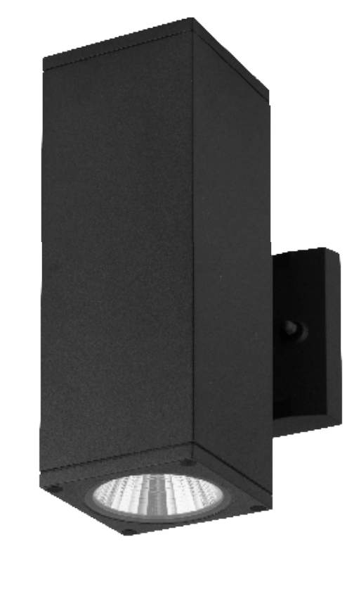 LED MCT Square Wall Mount Up/Down 4" Cylinder Lights, 1920 Lumens, 24 watt, 120 Volts, Selectable CCT, Available in Black, Bronze, Brushed Nickel, or White