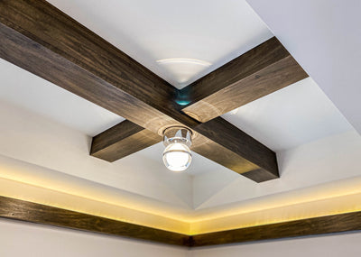 Swank 1-Light Wall Sconce/Flush Mount, 510 Lumens, 6W, 3000K CCT, 120Vn Polished Chrome or Natural Aged Brass Finish