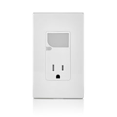Combination Decora Tamper-Resistant Receptacle with LED Guide Light, 15A-125VAC, Color- White