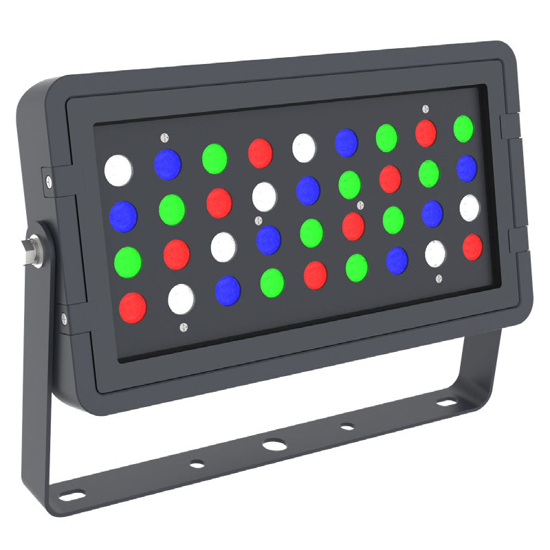 Smart App Compatible RGBW Square Flood Light, 3300 Lumens, 96 Watts, 120-277V