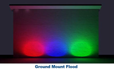 LED Static Color Area, Flood and Wall Light, 40 watt, Blue, Green, Red or Amber CCT