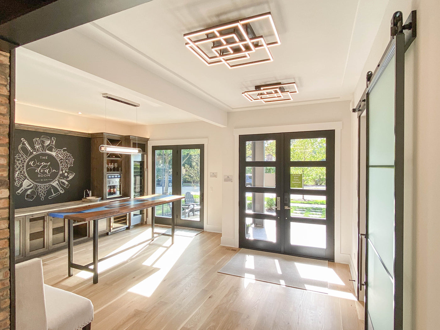 Traverse LED Flush Mount, 12,290 Lumens, 147W, 120V, 3000K CCT, Champagne or Black Finish