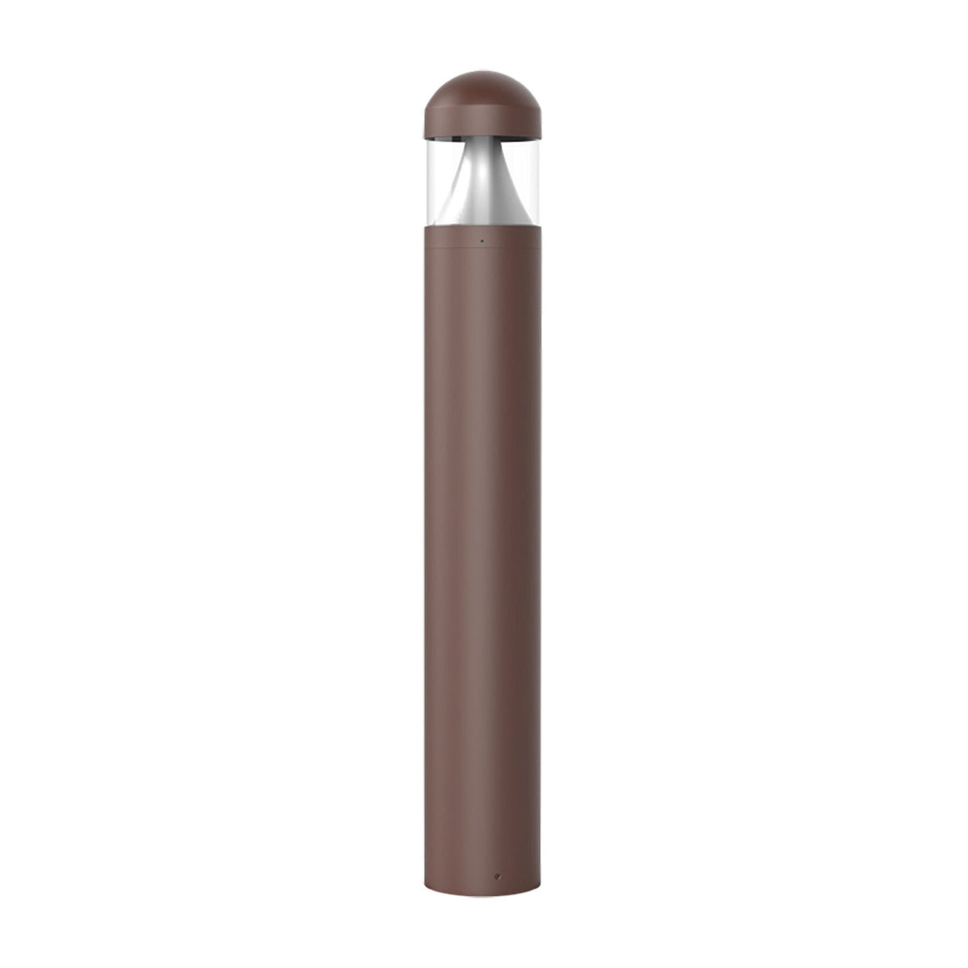 LED 44" Round Top Bollard, 1496 Lumens, Wattage and CCT Selectable, 120-277V, Cone Reflector, Clear Lense, Black or Brown Finish