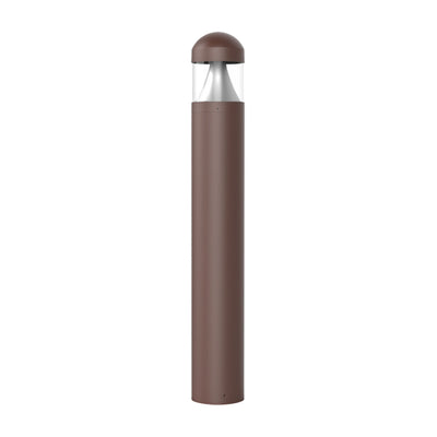 LED 44" Round Top Bollard, 1496 Lumens, Wattage and CCT Selectable, 120-277V, Cone Reflector, Clear Lense, Black or Brown Finish
