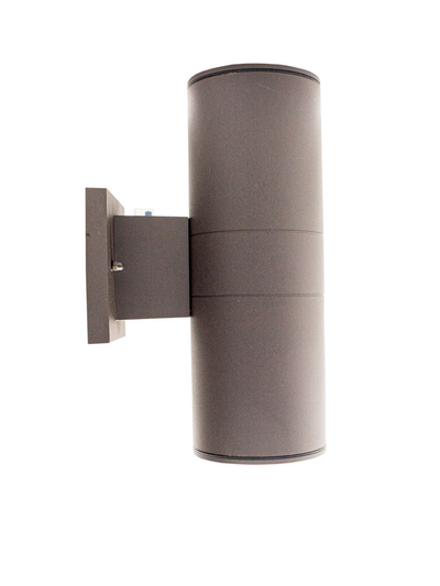 LED Outdoor Wall Cylinder Up-Down Light, 15 watt, Selectable CCT, Bronze or Brushed Nickel