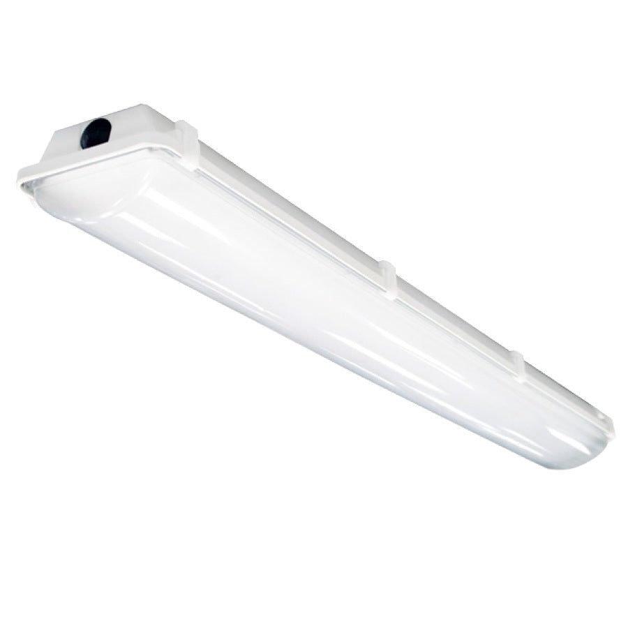4 Ft Vapor Tight LED Linear Strip Fixture; 2 or 3 Lamp Positions; LED Ready