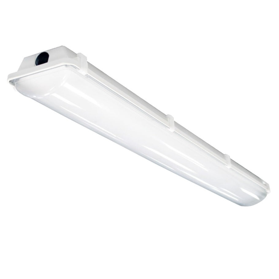 8 Ft Vapor Tight LED Linear Strip Fixture; 4 Lamp Positions; LED Ready