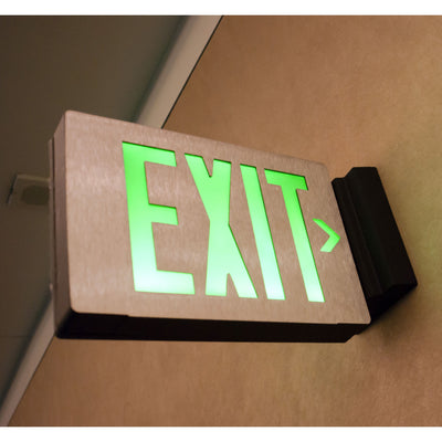 LED Thin Die-Cast Exit Sign with Emergency Backup