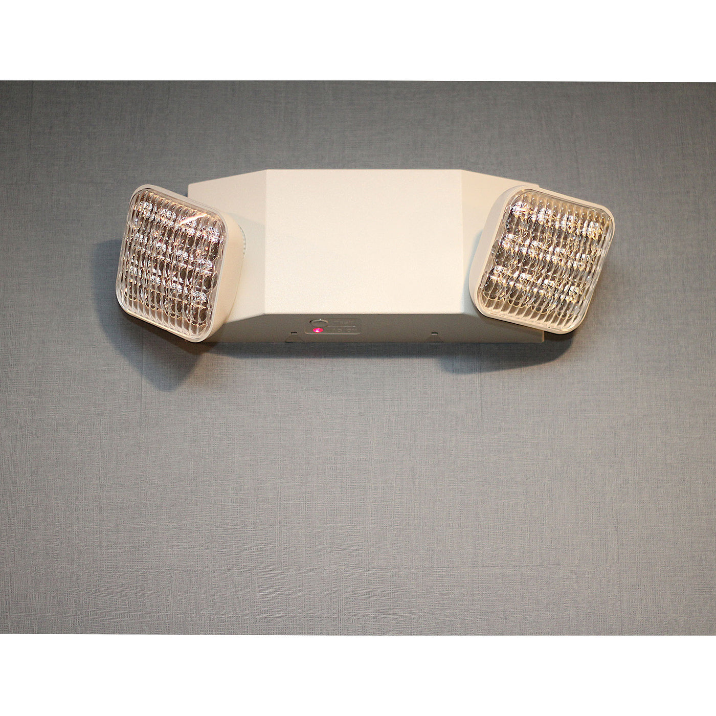 LED Thermoplastic Emergency Lights with Two Adjustable Heads, White or Black Finish