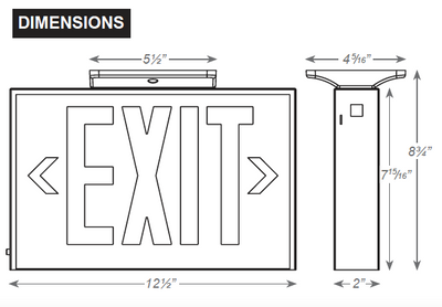 LED Steel Exit Sign, Single/Double Face