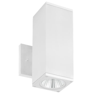 Square Wall Mount Up/Down 4" RGBW Cylinder Lights, 2400 Lumens, 24 watt,120 Volts, Available in Black or White