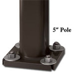 5 Inch Steel Square Poles (17ft x 5in x 0.120in, 1)