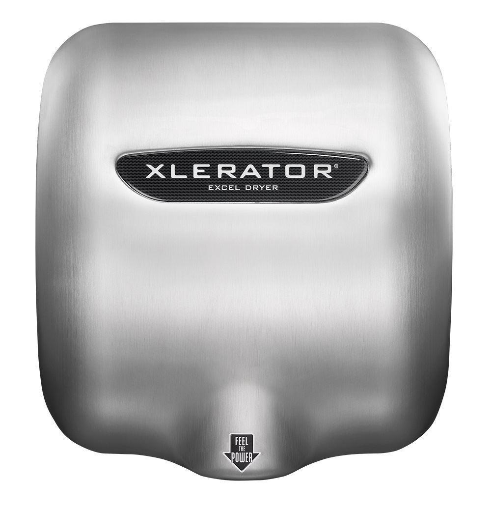 Xlerator Hand Dryer, Brushed Stainless Steel