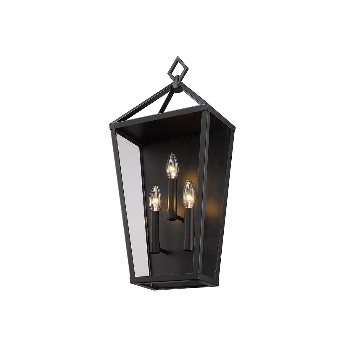 Millennium Lighting 3 Light Outdoor Wall Sconce, Arnold Collection, Powder Coat Black Finish
