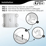 2 Pk 2 x 4 Foot Center Basket Troffer, CCT Selectable 3000K-5000K, 20-35 Watt