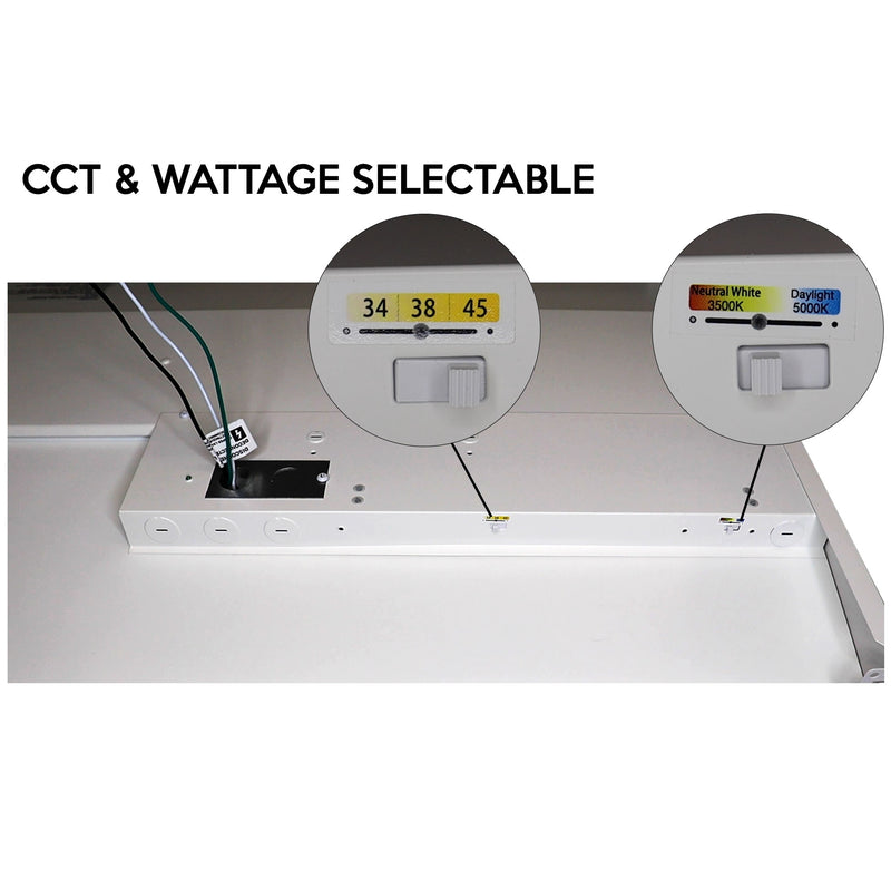 2 x 4 Foot Concord G5 LED Center Basket Troffer, 5600 Lumens, Wattage and CCT Selectable, Dimmable, 120-277V