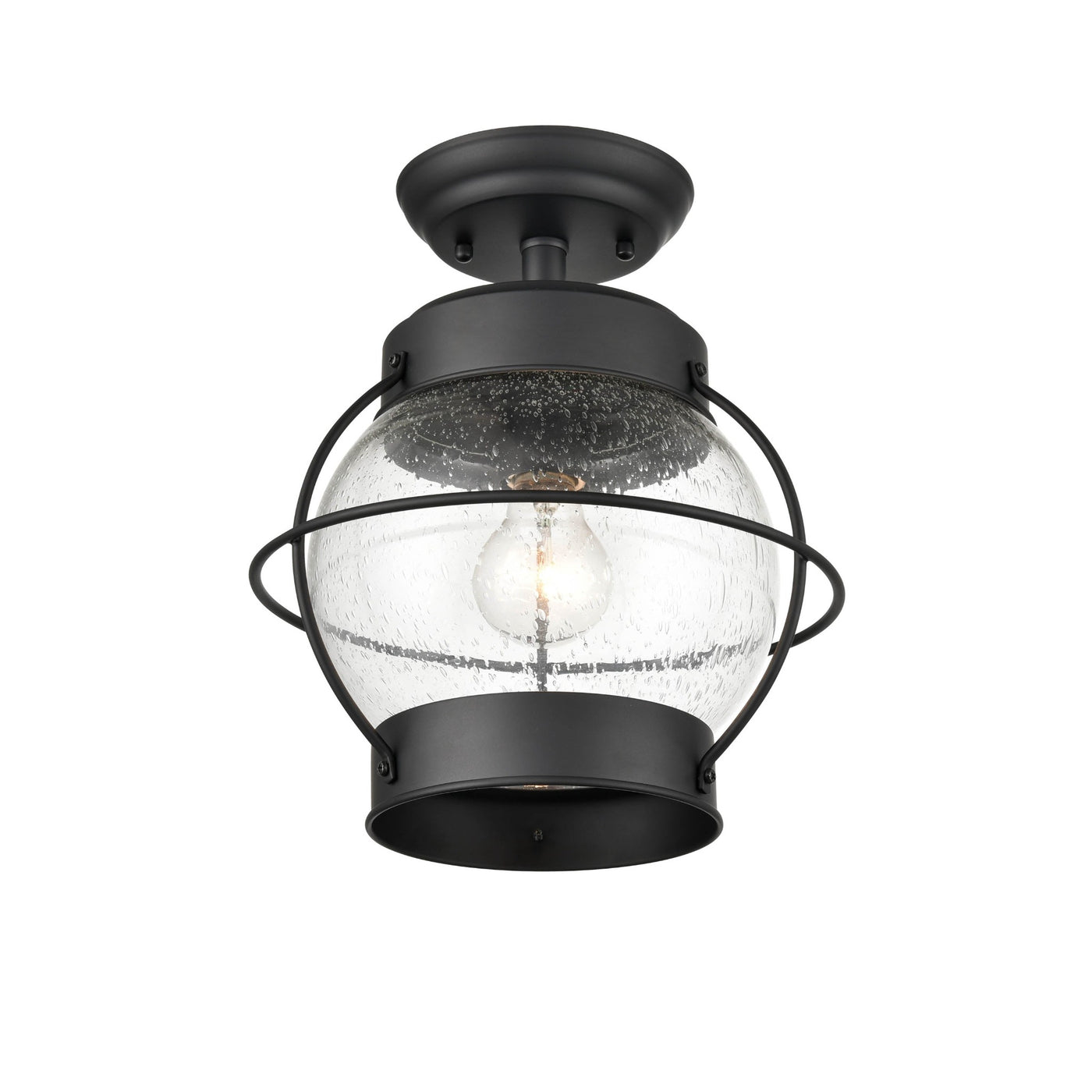 Millennium Lighting 1 Light 12" Outdoor Flush Mount Ceiling Light, Aremelo Collection
