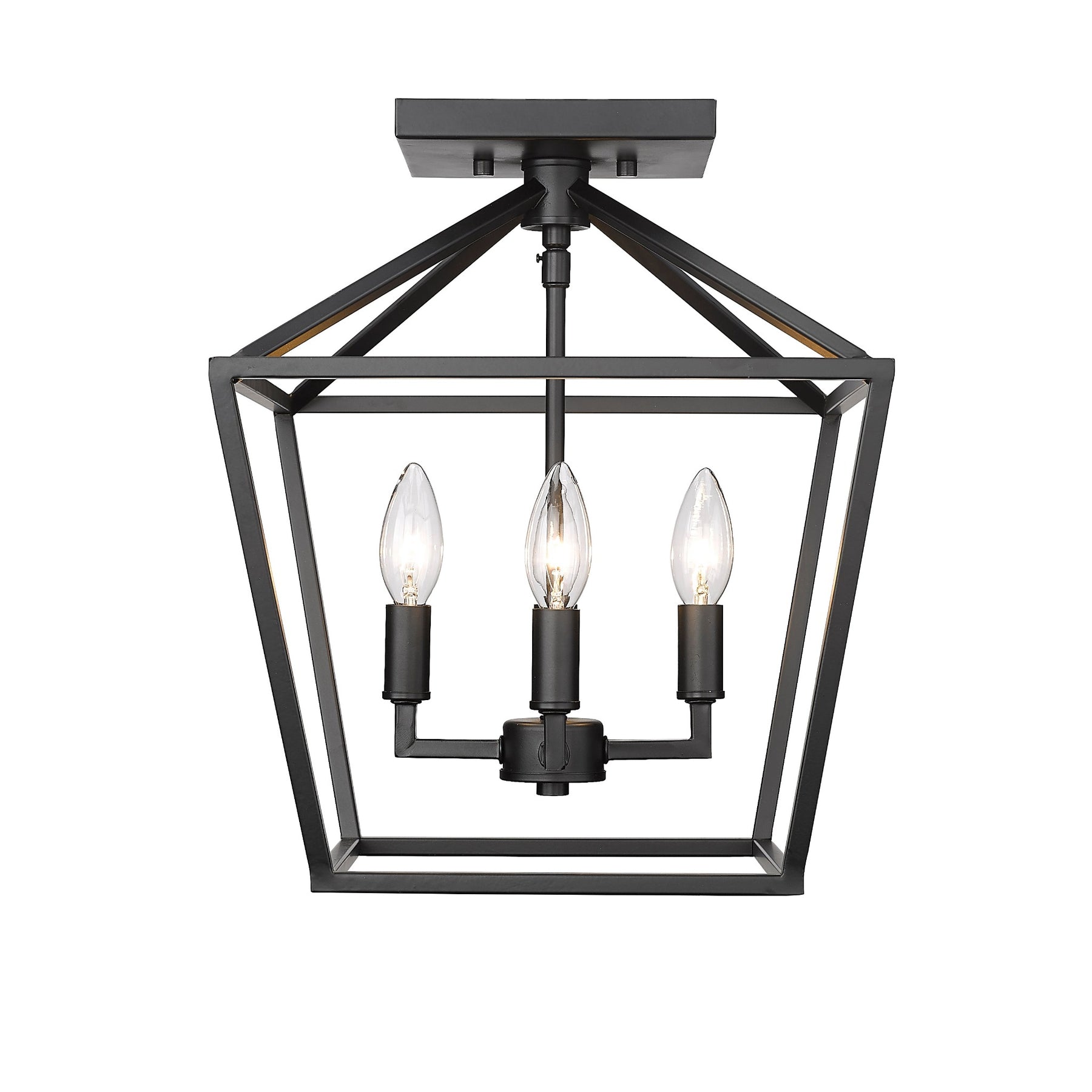 Millennium Lighting Four Light Semi Flush Mount Ceiling Light (Available in Matte Black, Modern Gold, Satin Nickel)