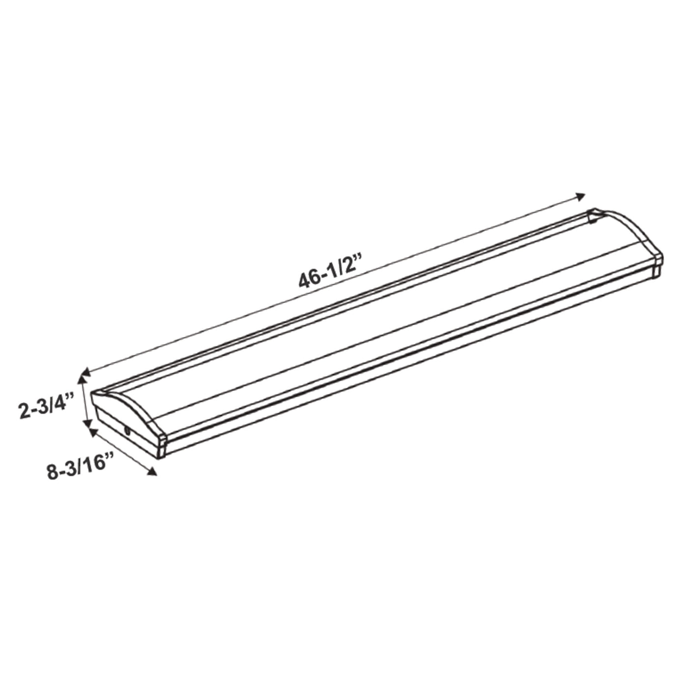 4 Foot LED Architectural Wrap Light, 3340 Lumens, 30W, 120-277V, CCT Selectable 3000K/4000K/5000K, White Finish