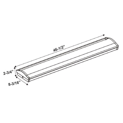 4 Foot LED Architectural Wrap Light, 3340 Lumens, 30W, 120-277V, CCT Selectable 3000K/4000K/5000K, White Finish
