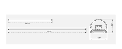 4 Foot LED Magnetic Strip Retrofit Kit for Linear Fixtures, 60W, 120-277V, 4000K or 5000K