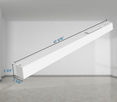 4 FT Linear Suspended LED Beam, 4600 Lumen Max, 40W, CCT Selectable, 0-10V Dimmable, 120-277V, Transparent Frosted Housing, Power Feed Cable Included
