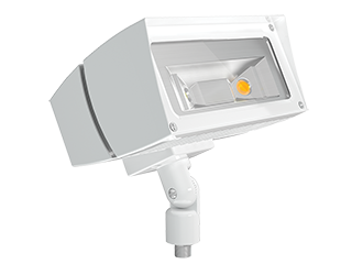 LED Flood Light, 80W, 120-277V, White Finish