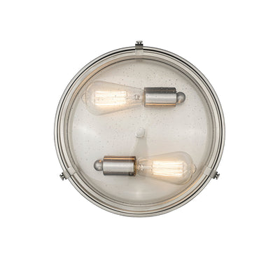 Millennium Lighting Two Light Flush Mount Ceiling Light, Mayson Collection, (Available in Brushed Nickel or Matte Black Finish)