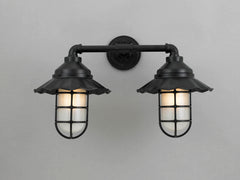 Hi-Lite Radial Vapor Jar Double Sconce (Available in multiple color finishes)