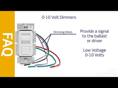 LED Slide Dimmer for 0-10V Power Supplies, 1200VA, 10A LED, 120/277 VAC
