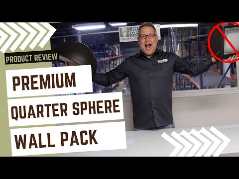 Premium Quarter Sphere Wall Pack, Wattage Tunable, 4000K or 5000K, Dark Bronze Housing, 0-10V Dimmable, 120-277V