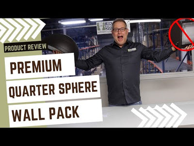 Premium Quarter Sphere Wall Pack, Wattage Tunable, 4000K or 5000K, Dark Bronze Housing, 0-10V Dimmable, 120-277V