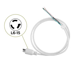 6-ft. Cord, Twist-Lock Plug Type for 208-240-volt, nema L6-15P