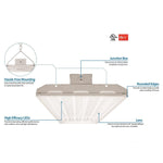 Condor Premium 2FT LED Linear High Bay Fixture, 85 Watt, 11560 Lumens, CCT Selectable 4000K/5000K, Comparable to 4 lamp T5, 6 Lamp 32W T8 or 250 watt HID