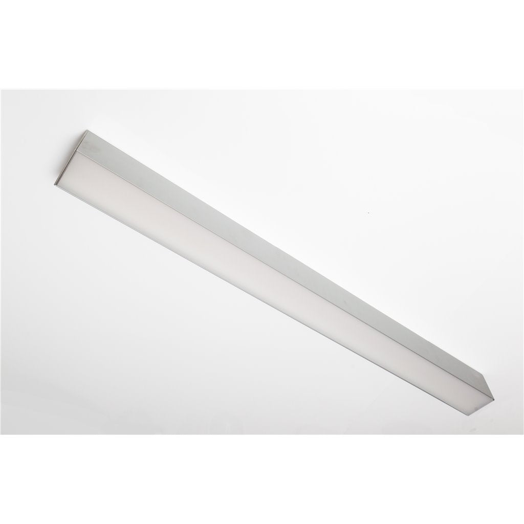 4 Foot LED Surface or Pendant Mount Linear Fixture, RBGW Color Changing, 27 or 54 Watt, White Finish