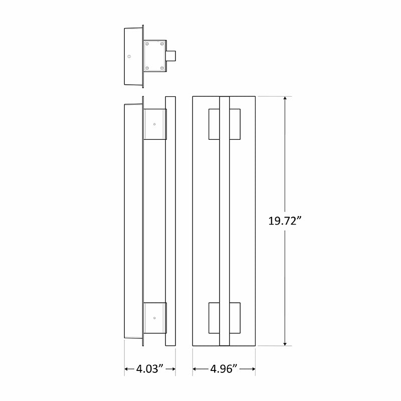 Small Crest Collection Grasp Trim Wall Sconce, 900 Lumens, 100-277V, 10W, 3000K, 4000K, or 5000K, Dark Bronze or Silver